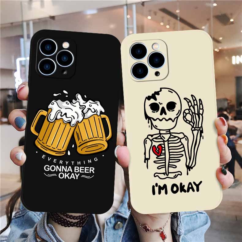 PRINTING LENS PROTECTOR Gonna Beer Okay Case iphone 6 6s 7 8 plus x xs xr max 11 12 mini 13 pro max 14