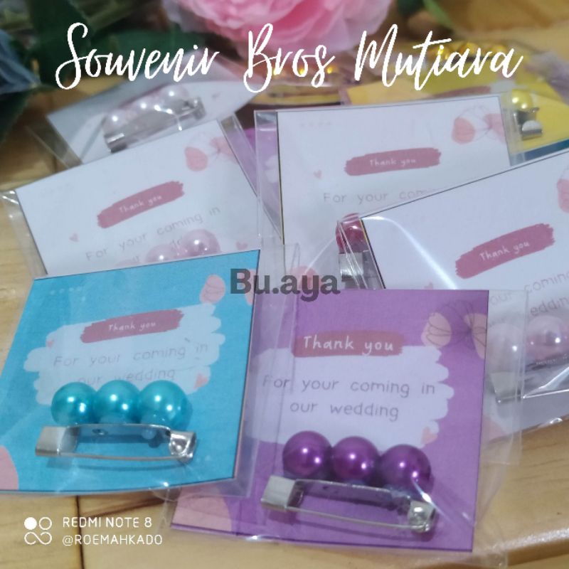 100 pcs Souvenir Bros Mutiara