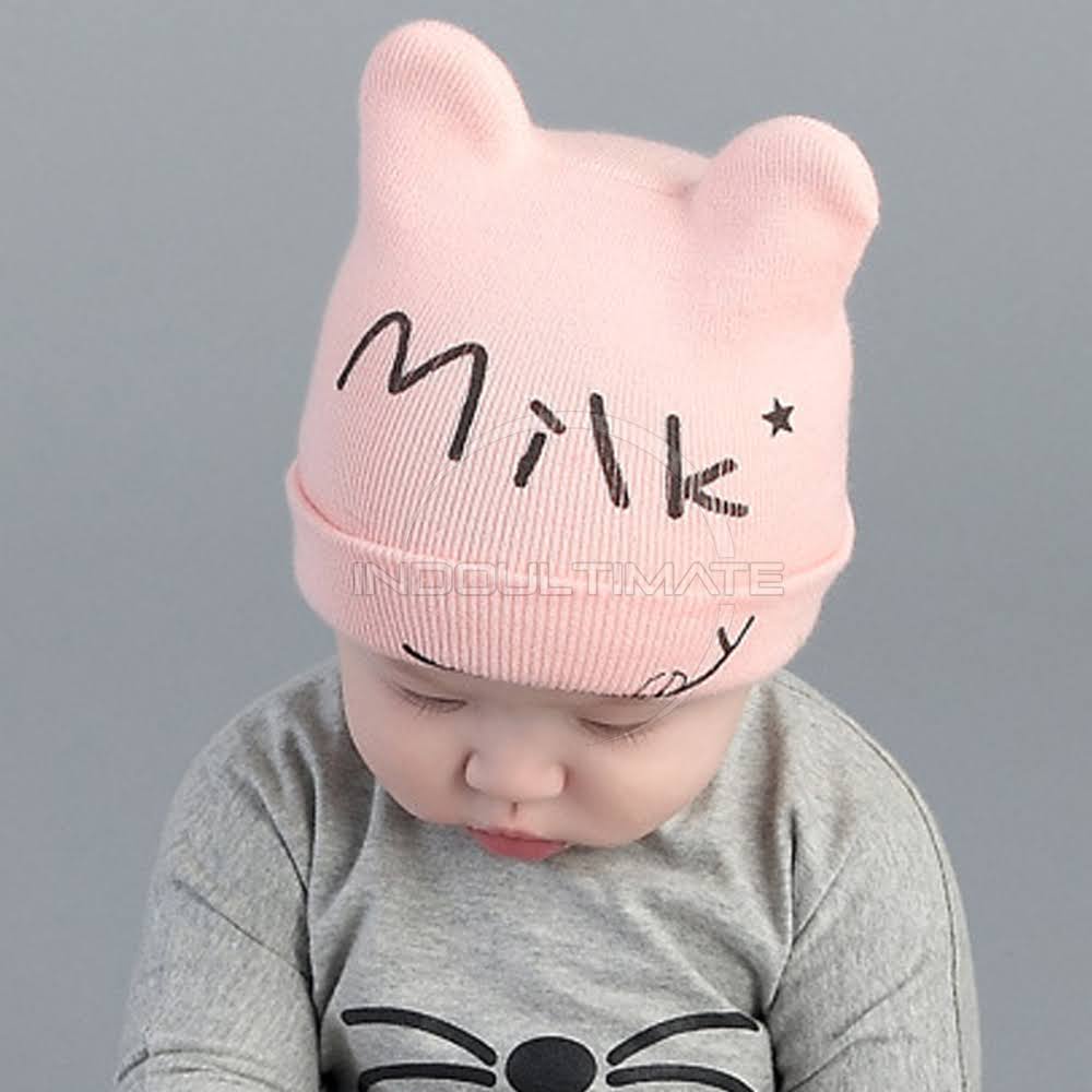 Topi Rajut Bayi Milk BH-094 Kupluk Rajut Bayi Topi Kupluk Bayi Lucu Perlengkapan Bayi Topi Anak Topi Rajut Anak Perlengkapan Anak Penutup Kepala