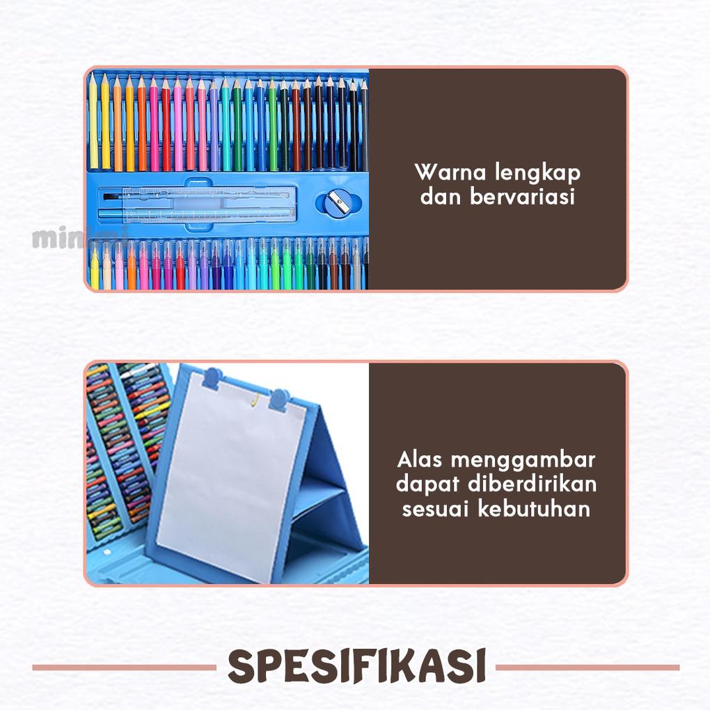 

[D-1&Q ❤) Minimi Crayon Mewarnai Alat Mewarnai Oil Pastel Anak Set Isi 208pcs Oil Pastel Crayon Cocok Untuk Kado paling laris