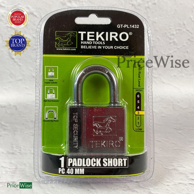 Jual Gembok Leher Pendek Mm Tekiro Padlock Short Mm Shopee Indonesia