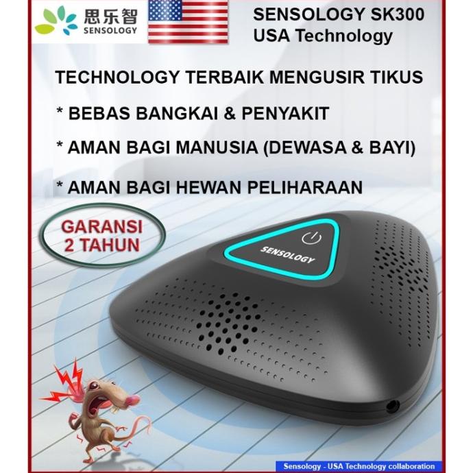 SENSOLOGY SK-300 Alat Pengusir Tikus Ultrasonic Elektrik