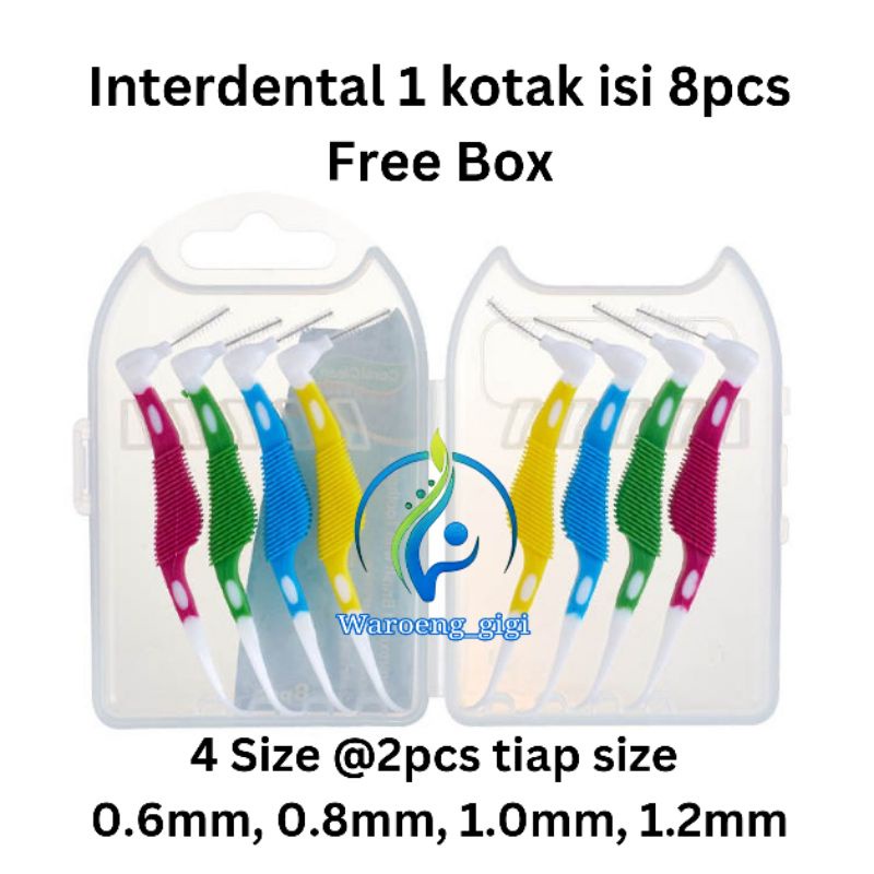 Interdental Brush 1Kotak isi 8pcs Mix 4 Size