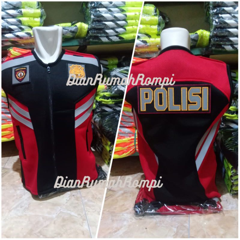 Rompi Sabhara merah hitam Rompi Polisi