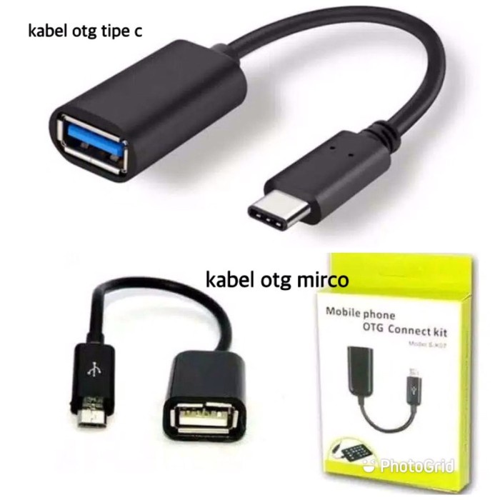 SUKSES- Kabel otg micro atau dari USB ke hp/ kabel otg tipe c - mirco