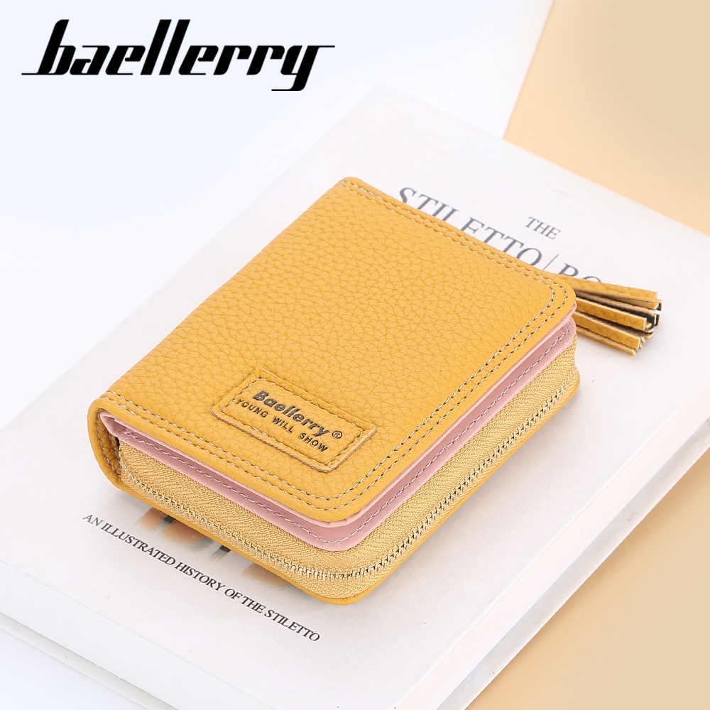 BAELLERRY N1858 Dompet Wanita Kecil Dompet Lipat Bahan Kulit PU Leather Premium WATCHKITE WKOS