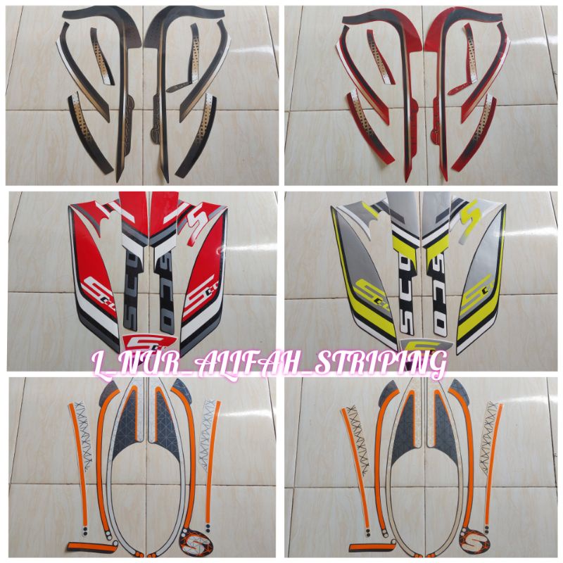 STIKER STRIPING LIS LES POLET BODY MOTOR HONDA NEW SCOOPY 2023