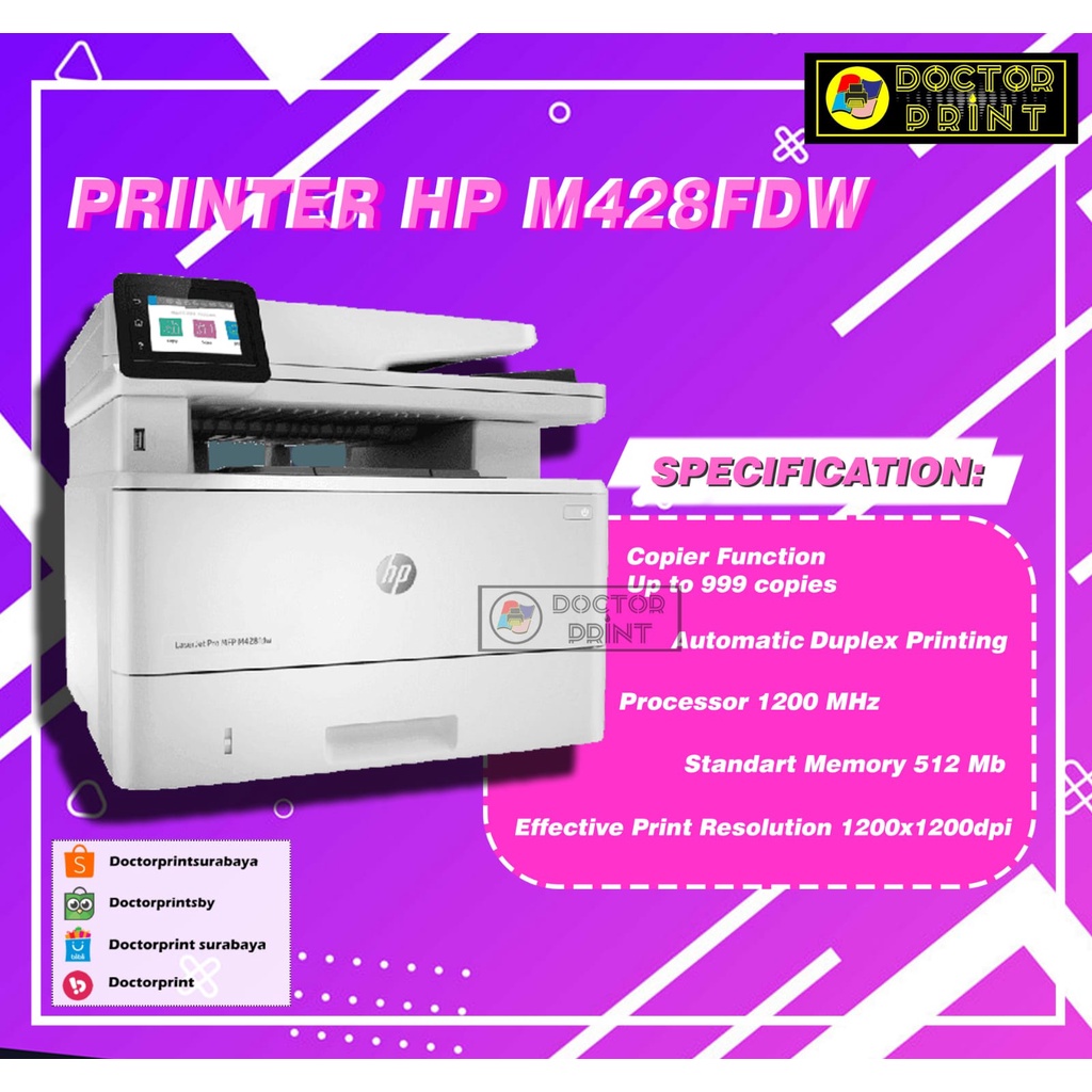 Jual Printer HP Laserjet Pro Mfp M428Fdw | Shopee Indonesia