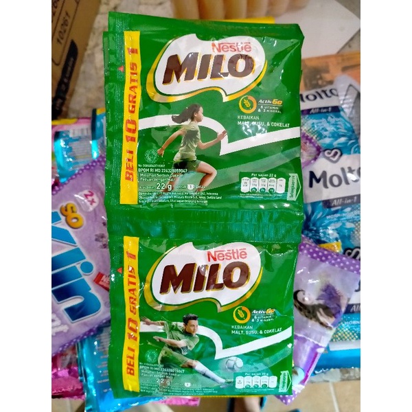 

susu milo isi 10+1sachet,per renteng