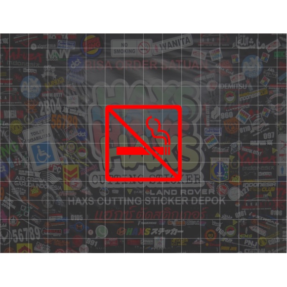 Cutting Sticker Logo No Smoking 4 Cm Untuk Motor Mobil