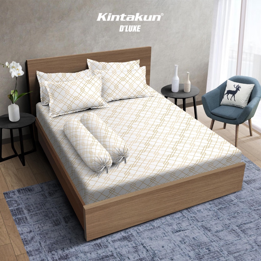 Kintakun Sprei 160 Queen NEW Gold Edition Dluxe Microfiber 30 cm 5in1