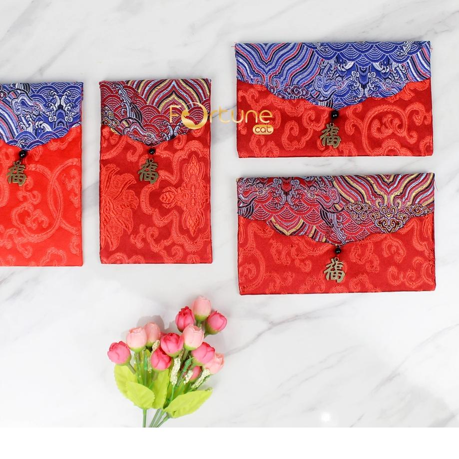 

(V-1-9❤) Angpao Imlek 2023 Kain Chinese New Year Red Envelope Gantungan Fu Vertikal Horizontal premium