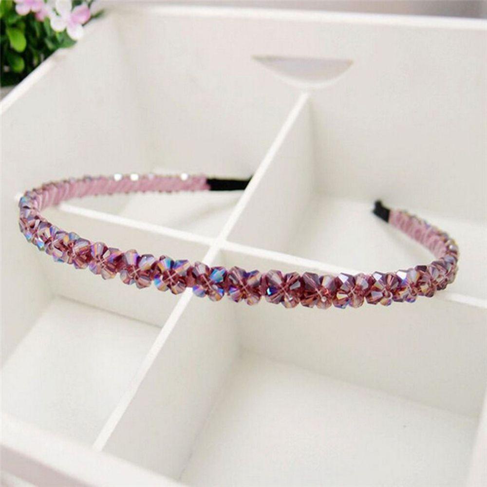 Needway Wanita Kristal Logam Hairband Bling Headband Hairwear Aksesoris Hair Band Perhiasan Pernikahan 6warna Hadiah Gadis Lady Kepala Rantai