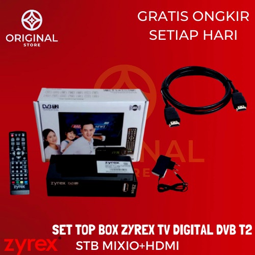 SET TOP BOX DVB T2 ZYREX ZBOX-1 STB DIGITAL TV RECEIVER