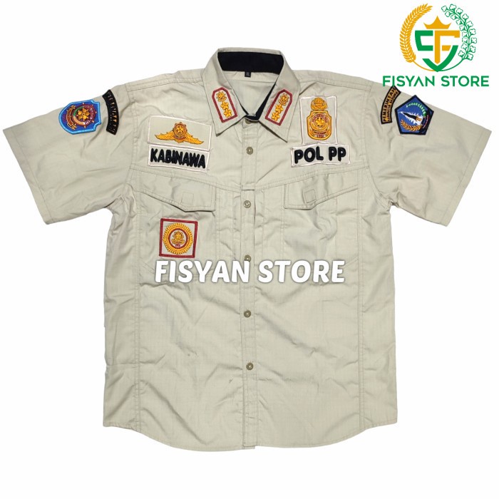 Terbaru Kemeja Lapangan Satgas Satpol PP Lengan Pendek (Bahan Ripstop)