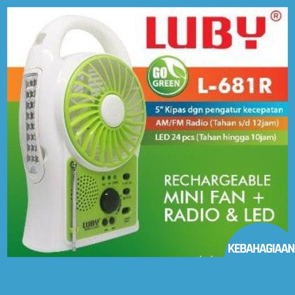 Radio Mini Fan Kipas Emergency Luby L 681R 681 R