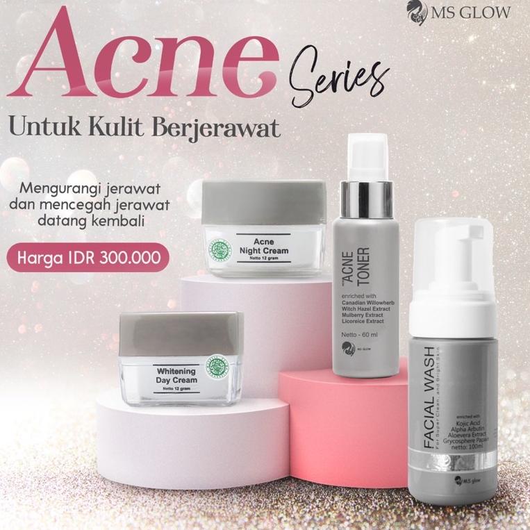 Termurah MS GLOW - Acne Series Ms Glow / Paket Ms Glow Acne / Paket Acne Series / MS Glow Paket Waja