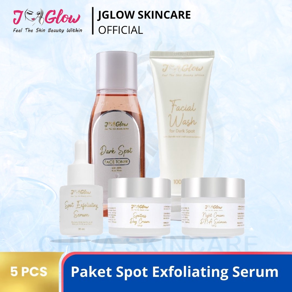 JGLOW Paket Flek Serum Spot Expoliating Untuk Mengatasi Flek & Noda Hitam