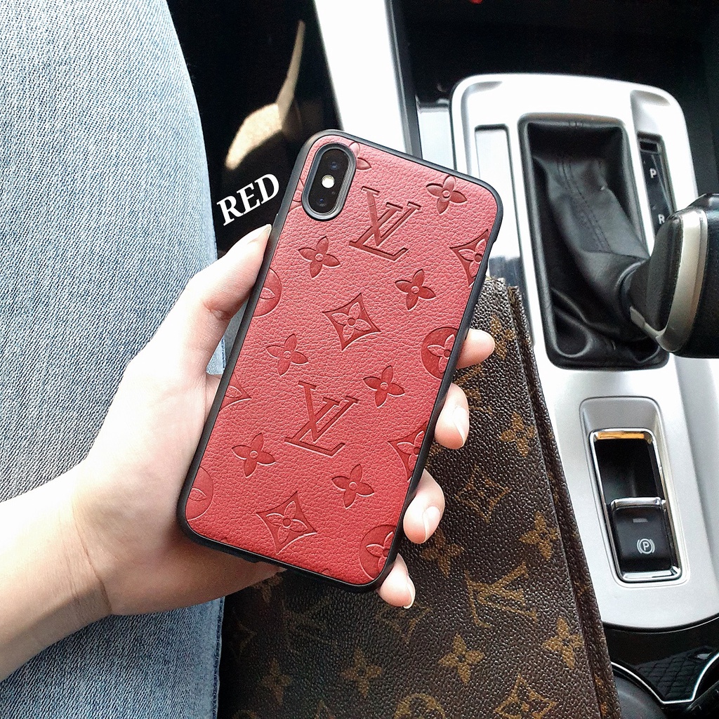 REALME X C1 C2 3 3 PRO 5 5I 5S 5 PRO 6 NARZO 6 PRO | LV EMBOS Soft Case LV Skin Leather