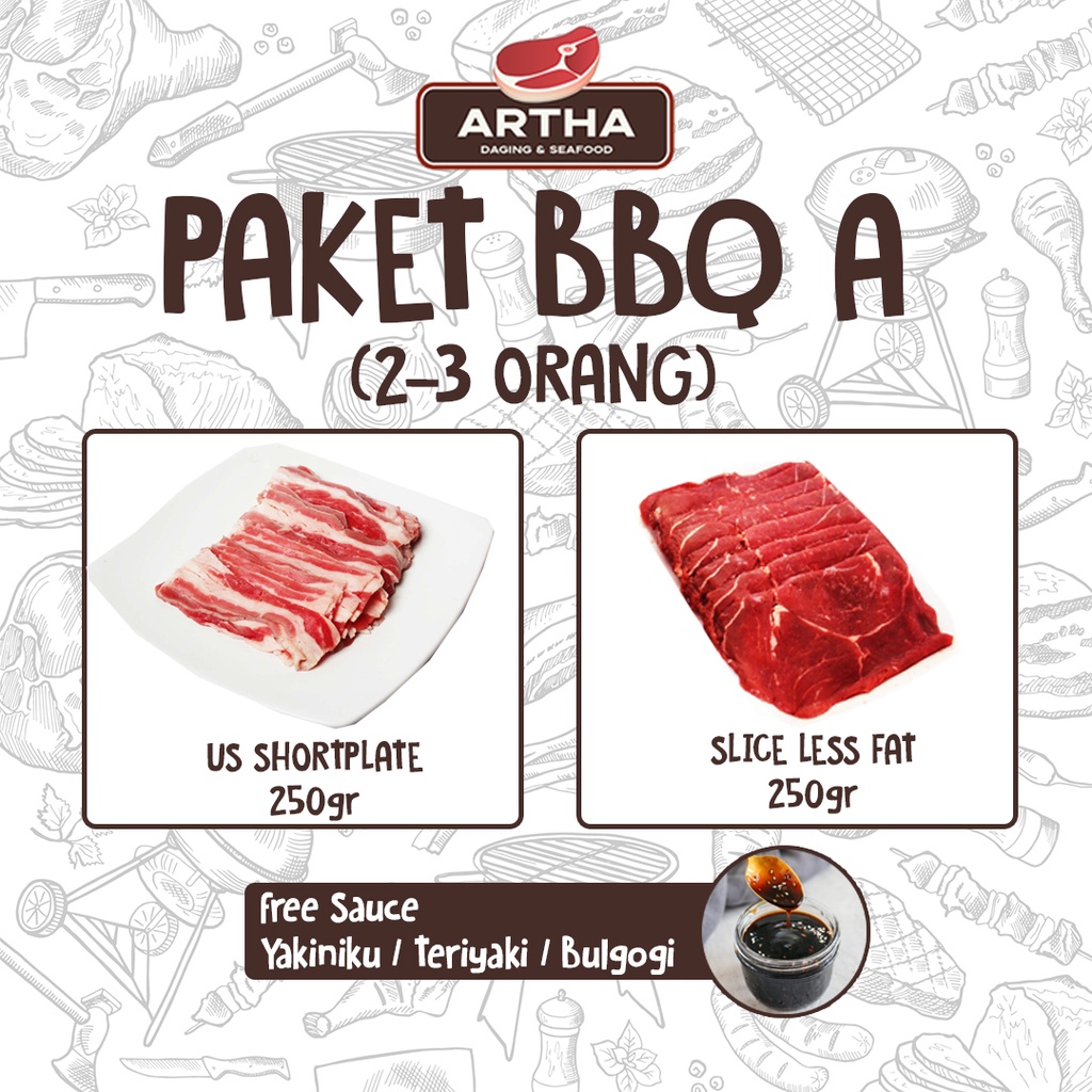 

PAKET KOREAN BARBEQUE GRILL A (2-3 ORANG) // All U Can Eat Yakiniku