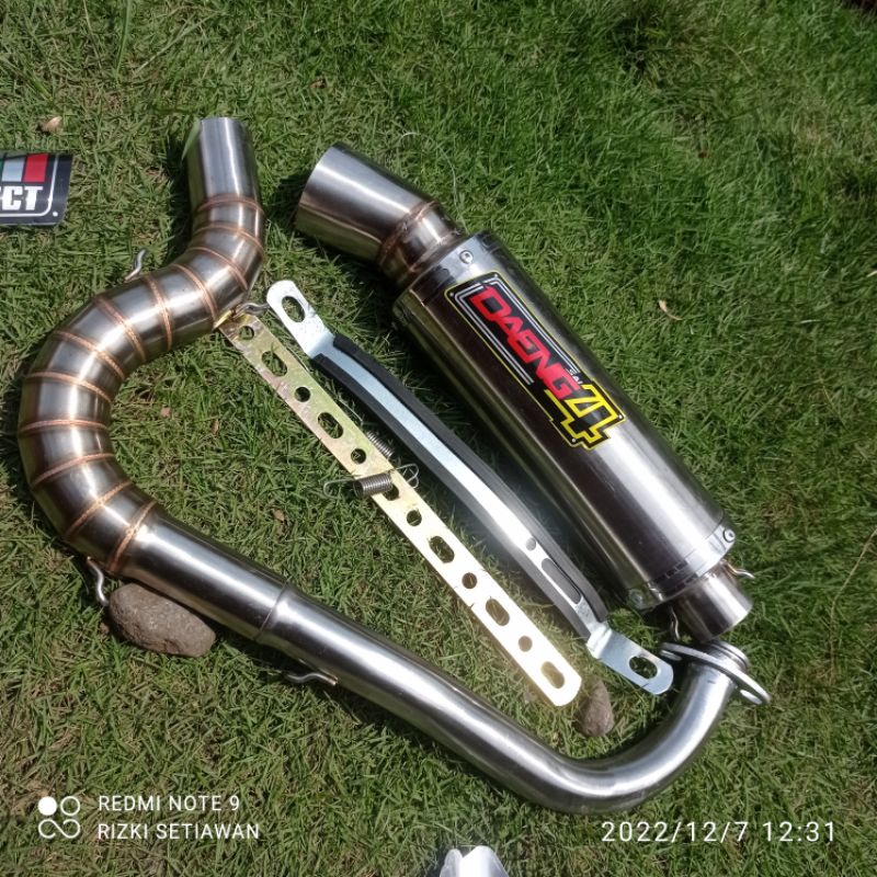 Knalpot DAENG 4 corong leher cobra ngacung mio beat inlet 38mm