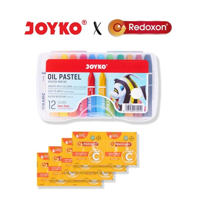 

Joyko Oil Pastel OP-12CHC & Redoxon Tablet Kunyah 4 Sachet