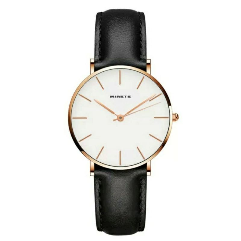 NEW Jam Tangan Wanita mirete Tali Kulit Anti Air Analog Quartz // Jam Tangan Wanita Termurah model Bulat // Jam Tangan Fashion Korea Kekinian // Jam Tangan Wanita Kasual Barang Import Bayar Di Tempat