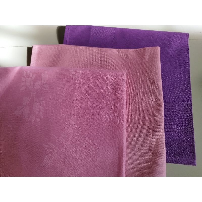 Napkin Satin Band Damask  Ungu  50x50 cm