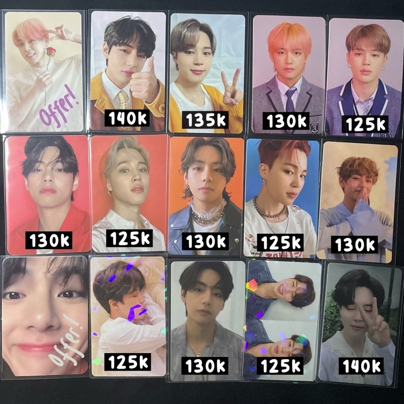 [OFFICIAL] PHOTOCARD BTS TAEHYUNG ZOOM JIMIN MEMO PERSONA TEAR BUTTER HER