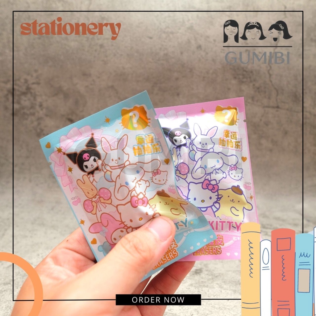 

PENGHAPUS MISTERI BAG SANRIO FAMILY SETIP PENGHAPUS KARET ISI 1 PCS KUROMI B- 1002 GUMIBI STORE