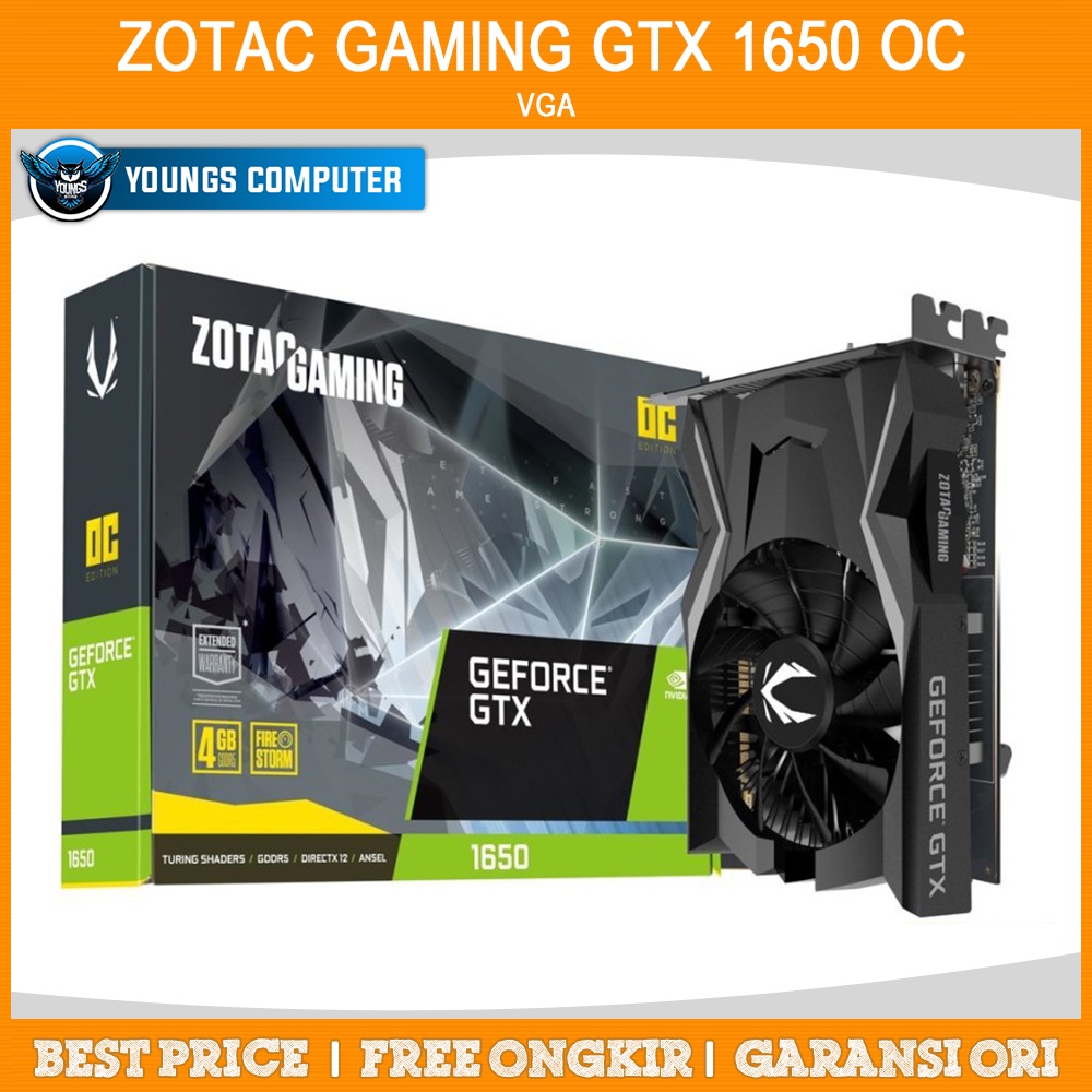 VGA CARD NVIDIA ZOTAC GAMING GTX 1650 OC 4GB DDR5