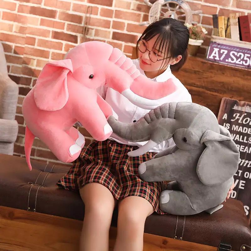 Mainan Anak Boneka Gajah Kawaii Ukuran 35Cm