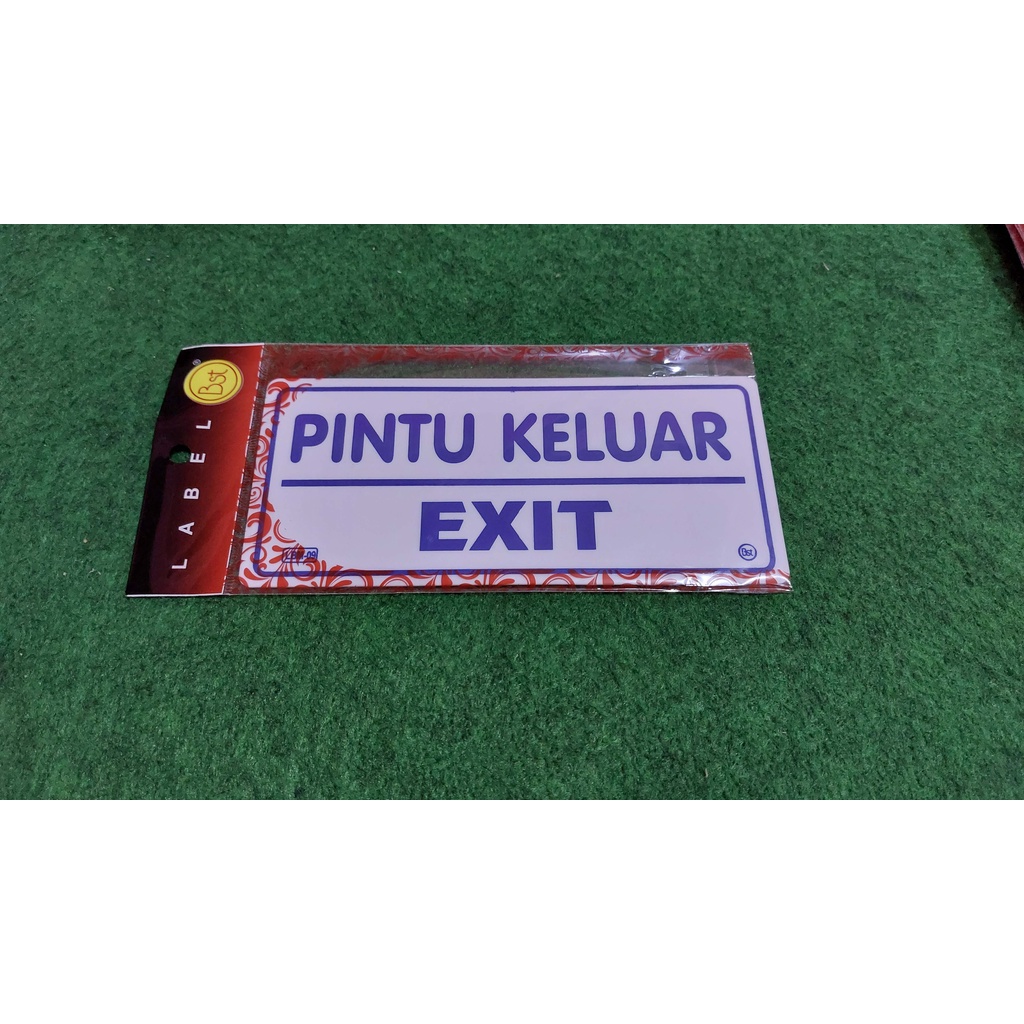 

Label Akrilik Pintu Keluar / Exit Medium