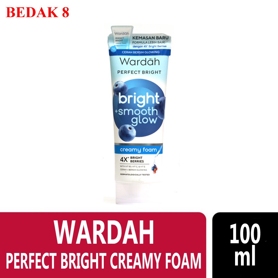 Wardah Perfect Bright Creamy Foam/ Pencuci Wajah 100 ml - Oil/ Smooth