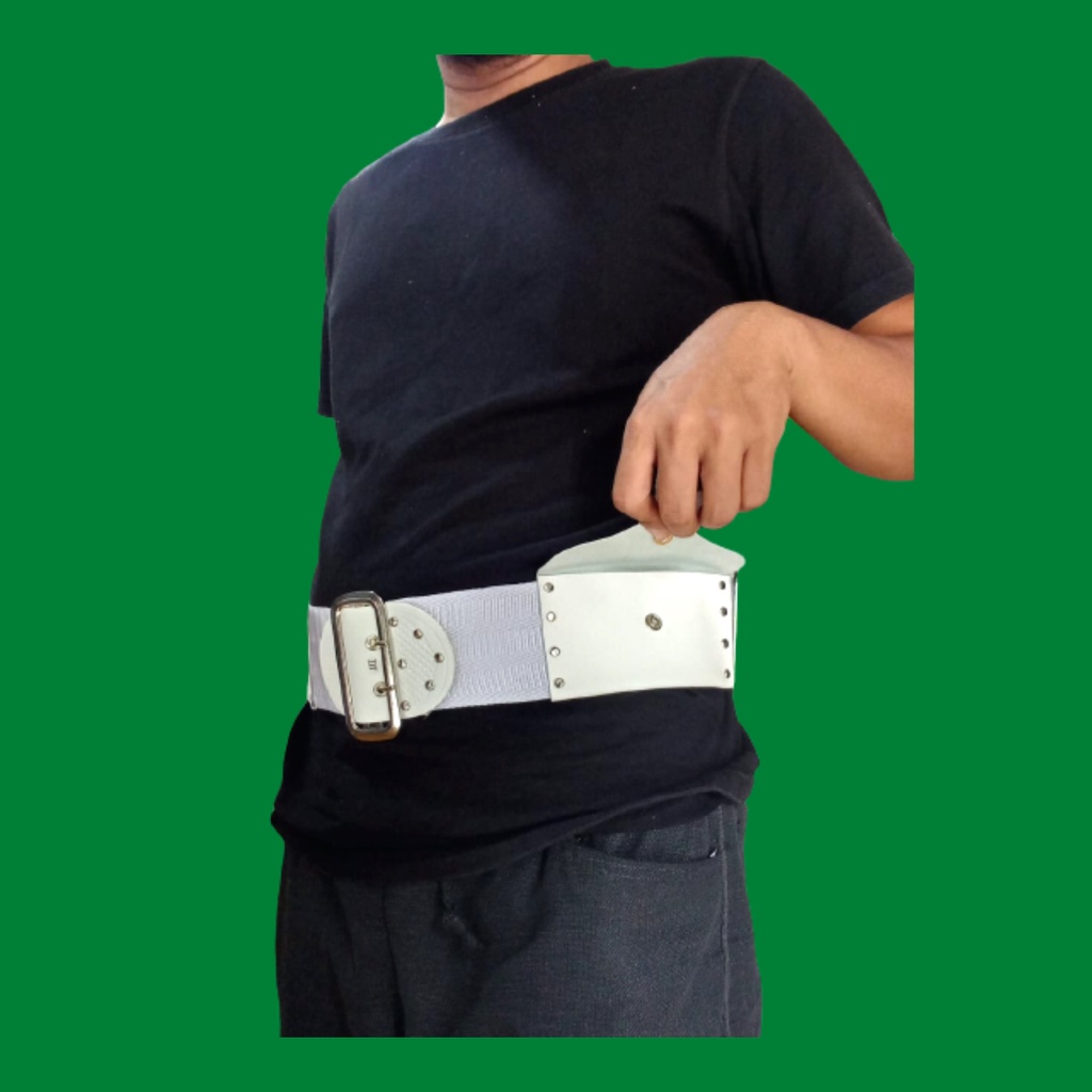 SABUK HABIBIE PUTIH I IKAT PINGGANG HAJI UMROH UNTUK DEWASA