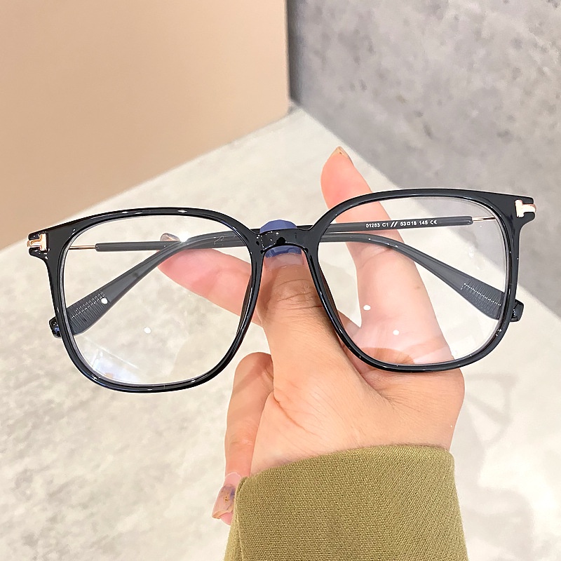 Tr90 Kacamata Anti Blue Light Untuk Wanita Vintage Frame Kotak Lensa Yang Dapat Diganti