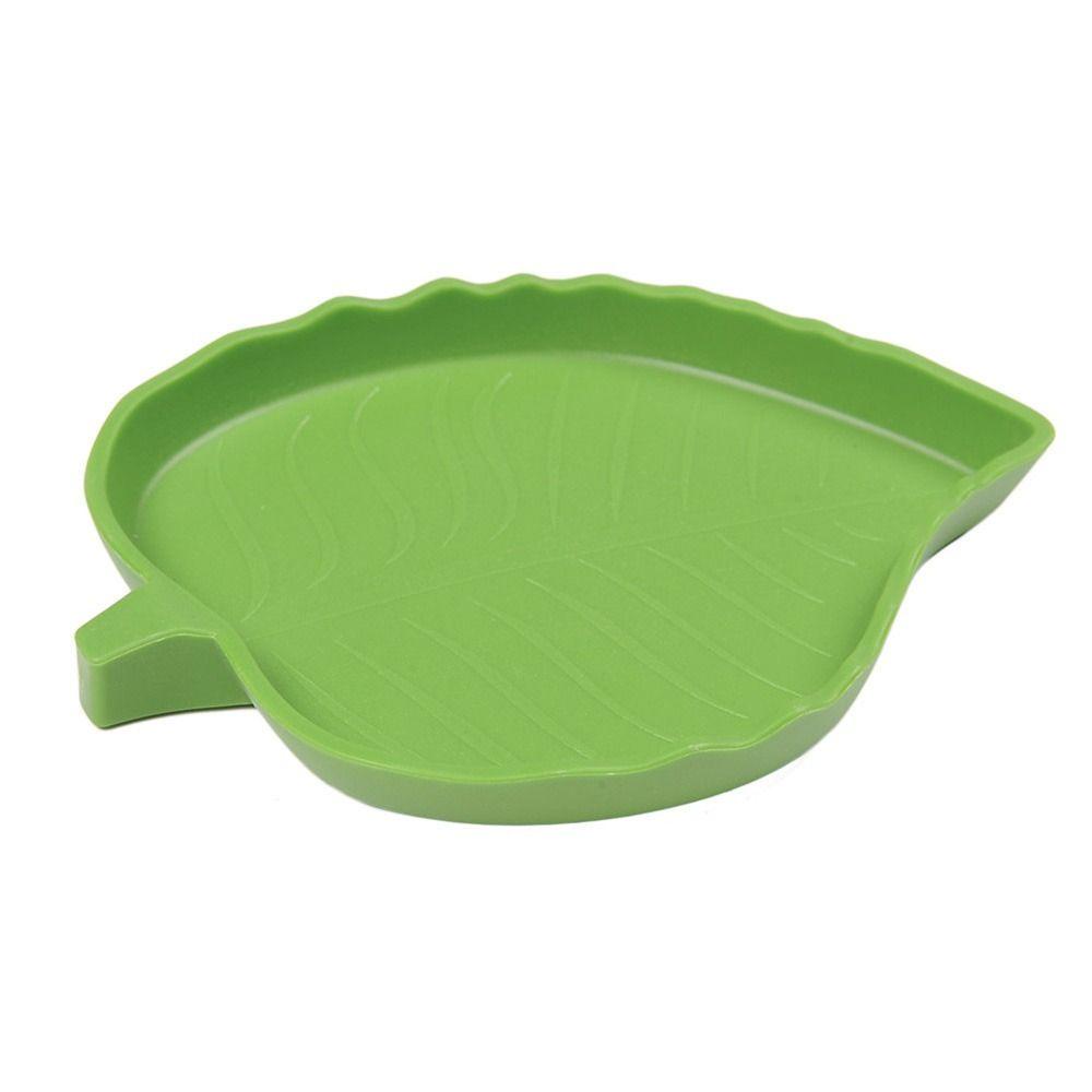 [Elegan] Baskom Reptil Plastik Amfibi Air Drinker Perlengkapan Hewan Peliharaan Baskom Makan Feeding Kit Food Dispenser Bowl Crawler Bowl