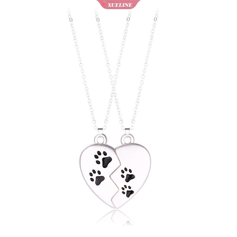 Kalung Liontin Cinta Jejak Kaki Kecil Yang Lucu Pasangan BFF Hadiah Teman Baik Perhiasan pendant necklace [ZXL]