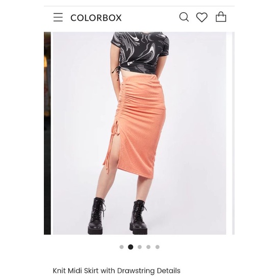 COLORBOX PRELOVED KNIT MIDI SKIRT COLORBOX NEW