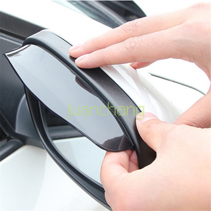 2pcs Baru Universal Fleksibel PVC Kaca Spion Hujan Alis PVC Auto Mirror Rain Shield Shade Cover Pelindung Shade Rainproof Blades Mobil Back Mirror Penutup Hujan Alis Aksesoris Mobil