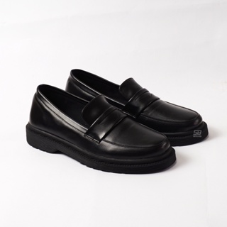 Sepatu Slip On Loafers Pria Formal | SB AIDEN BLACK