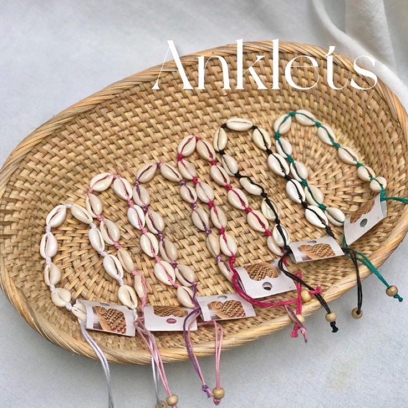 Seashell Anklet Gelang Kaki Kerang Laut Asli Premium Bohemian OOTD Pantai