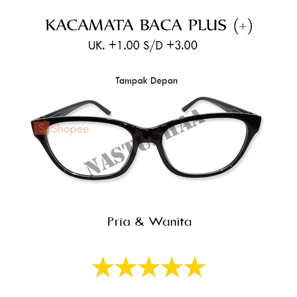 Kacamata Baca Plus (+) +1.00 s/d +3.00 Untuk Pria Wanita Kacamata Rabun Dekat Unisex NOCASE