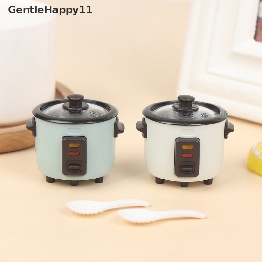 GentleHappy 1:12 Dollhouse Mini Rice Cooker W/ Rice Spoon Kitchen Kitchenware Cooking Model id