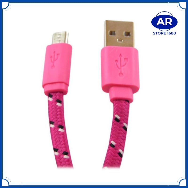 KABEL DATA TALI SEPATU 3M MICRO USB - TALI CHARGER GEPENG - CABLE HANDPHONE-AR STORE1688