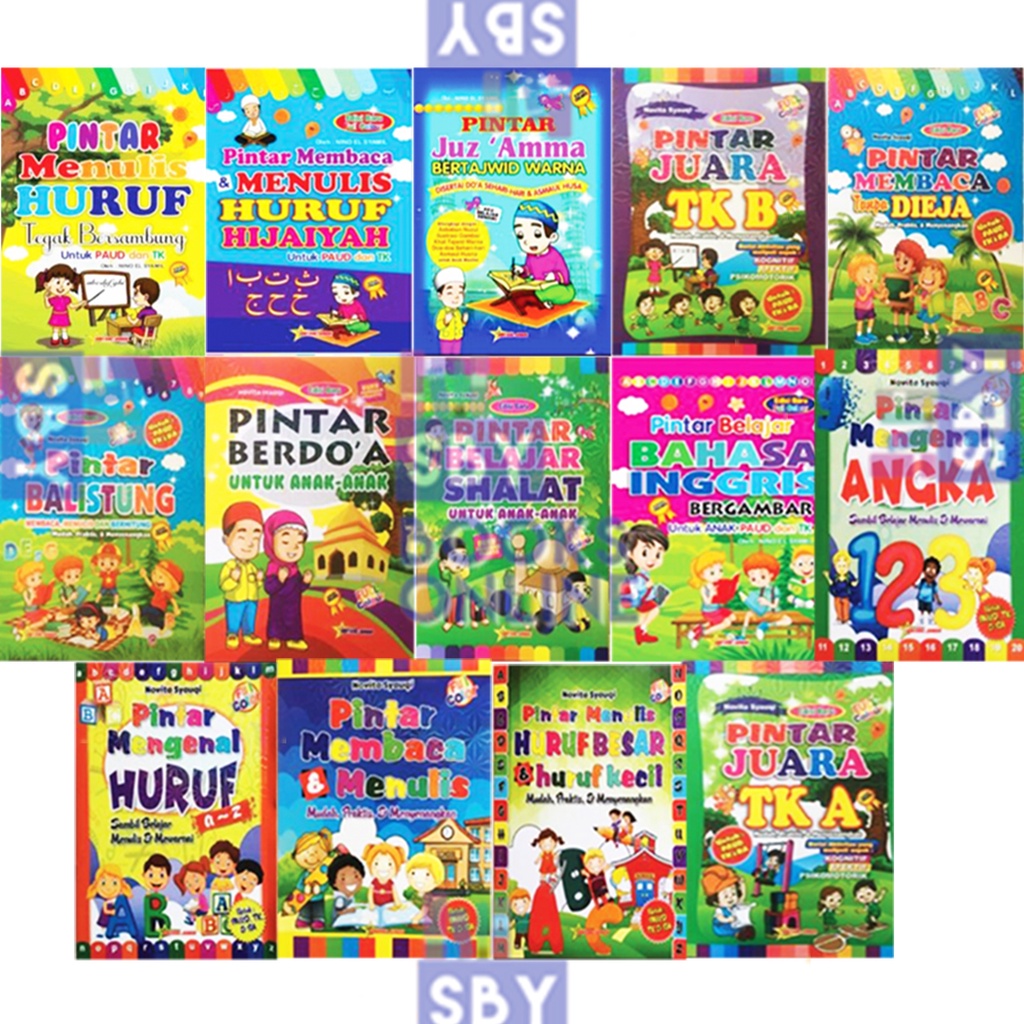 BUKU TPA PAUD TK SERI PINTAR - MENULIS MEMBACA MENGHITUNG BALISTUNG TANPA DIEJA / HURUF HIJAIYAH / T