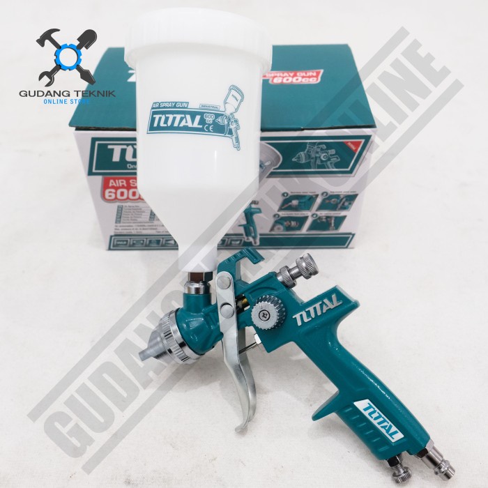 Air Spray Gun Tabung Kompresor Kapasitas 600 ml TAT10601 TOTAL / Alat Semprot Cat Spraygun Tabung Atas 600ml HVLP TAT 10601 TOTAL