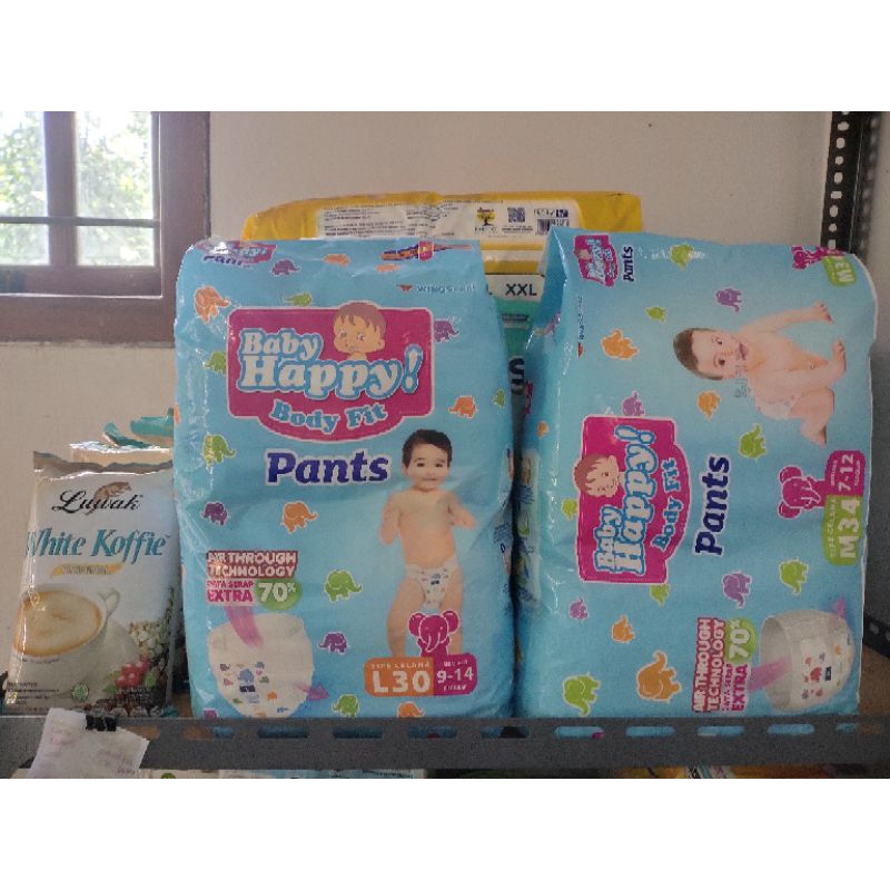 PAMPERS BABY HAPPY PANTS L30