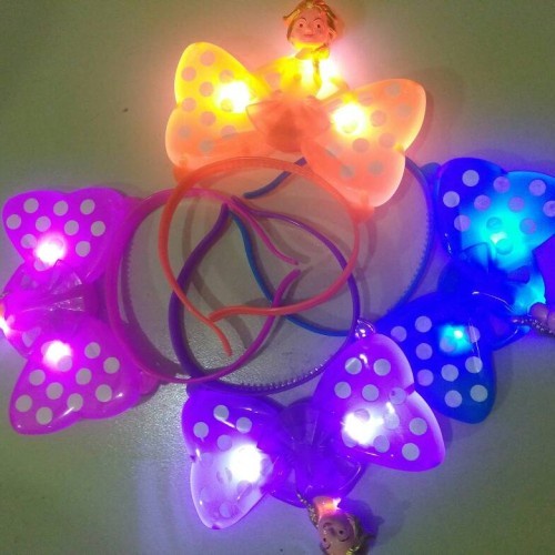 Bando LED Karakter - Bando rambut LED pesta  ulang tahun  bercahaya lampu