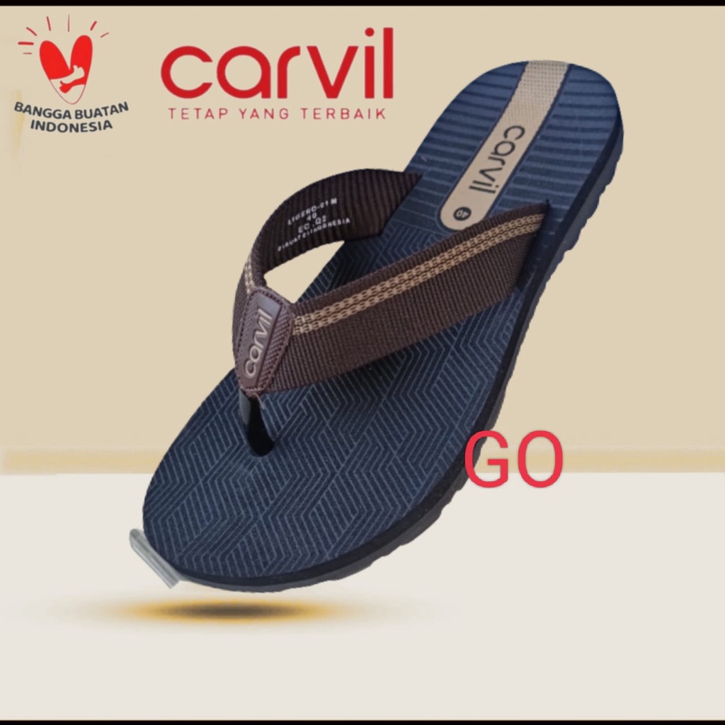 Gos CARVIL Sandal 39-43 Jepit Cowok Anti Selip Ant ORIGINAL keren Sandal Jepit Pria CARVIL Anti Air Ringan AwetTerbaru